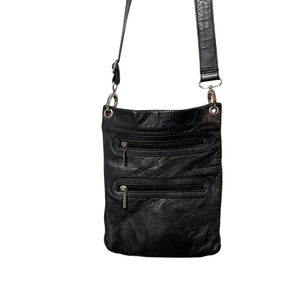 Margot Grey Leather Crossbody Handbag